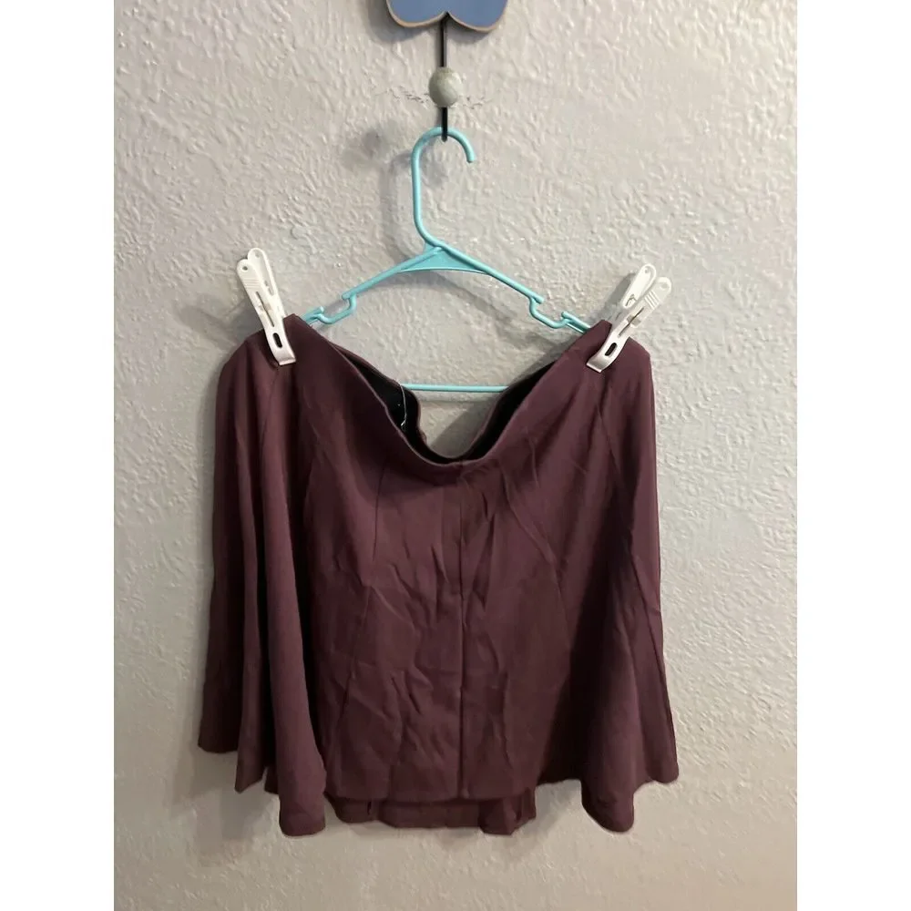 Torrid Skirt Womens 2‎ Maroon Pull On Elastic Waist  Skate